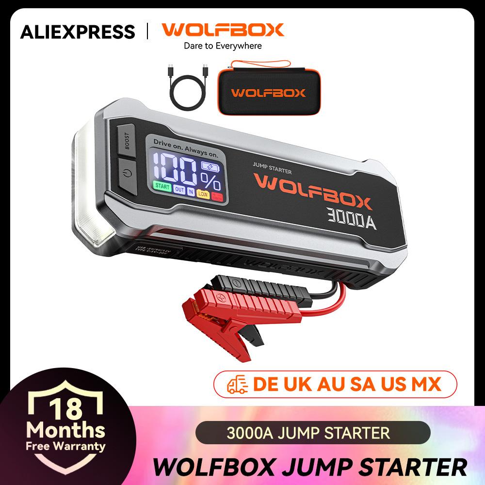 בוסטר התנעה WOLFBOX 3000A 16,000mAh