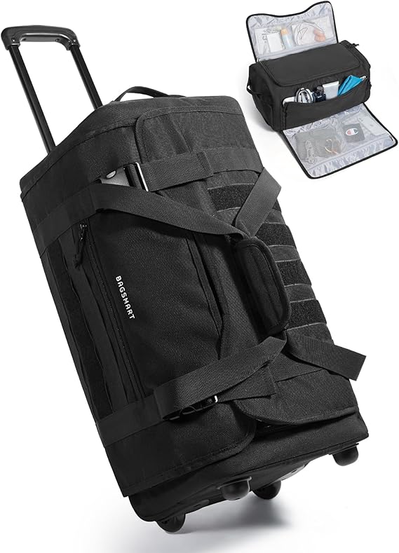תיק דופל גדול 40L על גלגלים BAGSMART Rolling Duffle Bag