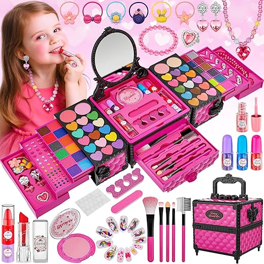 מזוודת איפור מפוארת לילדות 99PCS Kids Makeup Kit