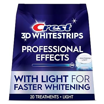 קיט להלבנת שיניים Crest 3D Whitestrips Professional Effects + LED Light