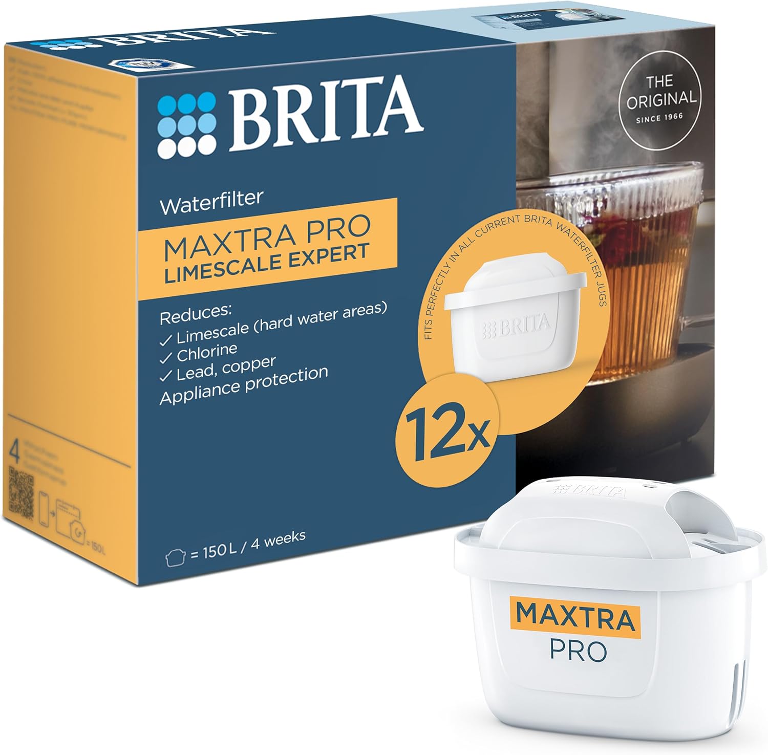 מארז 12 יחידות פילטר מים למניעת אבנית BRITA MAXTRA PRO Limescale Expert💧