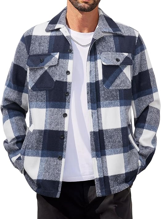 ג׳קט פלנל איכותי COOFANDY Men's Flannel Jacket