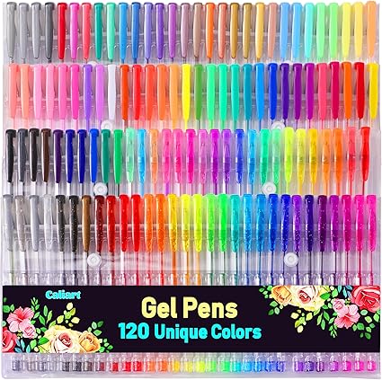 🖊️ ערכה של 120 עטי ג'ל צבעוניים – Caliart