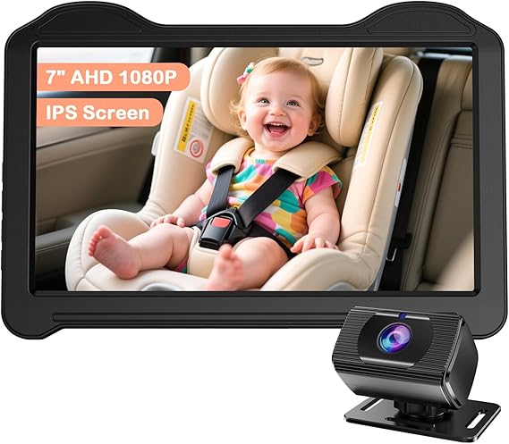מצלמת תינוק לרכב 7 אינץ' – Fodkh 1080P Car Baby Camera
