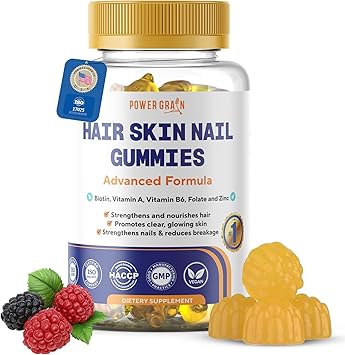 ויטמינים גומי לחיזוק שיער, עור וציפורניים Premium Hair Skin and Nails Gummies