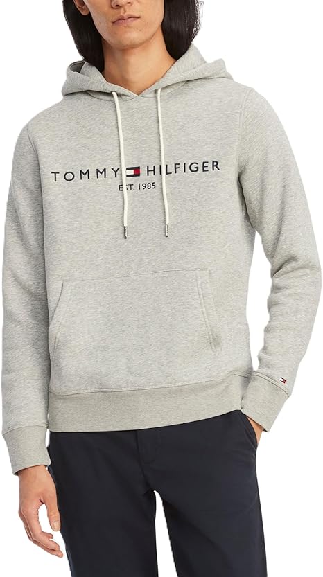 קפוצ'ון פליז טומי הילפיגר Tommy Hilfiger Men's Medium Weight Fleece Hoodie Sweatshirt with Embroidered Logo