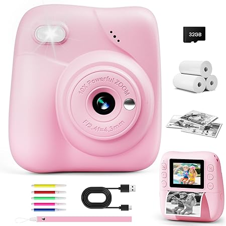 מצלמת ילדים להדפסה מיידית דגם Kids Camera Instant Print