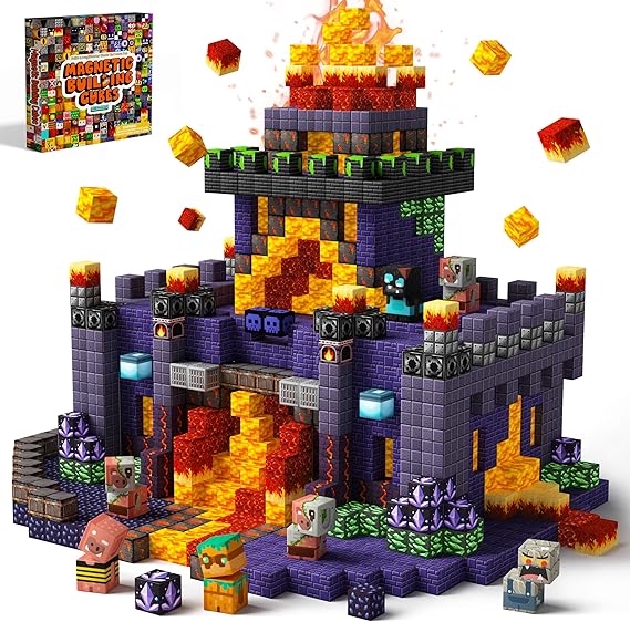 צעצוע בנייה מגנטי לילדים 100 קוביות Idoot Magnetic Blocks