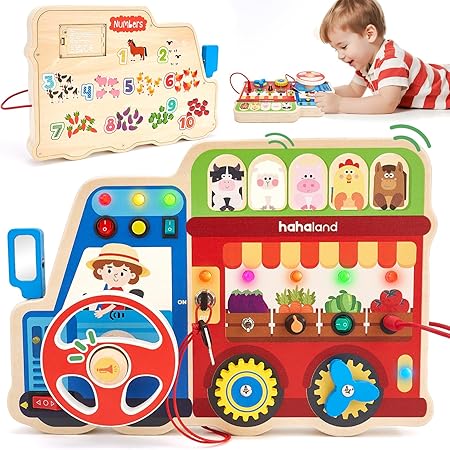 לוח פעילות (ביזי בורד) 18 ב-1 מונטסורי לילדים hahaland Montessori Busy Board