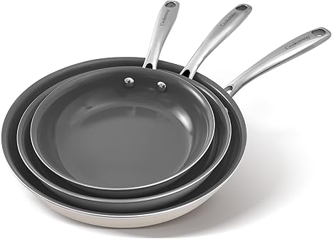 🍳 סט 3 מחבתות קרמיות בגדלים 20, 24 ו-28 ס"מ Nonstick Cookersway