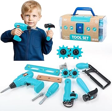 🧰 ערכת כלי עבודה לילדים עם ארגז כלים וצעצועים חינוכיים למשחקי דמיון 👷♂️👷♀️ – Kids Tool Set