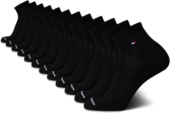 🧦 סט 12 זוגות גרבי רבע לגברים Tommy Hilfiger Quarter Socks