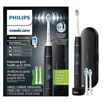 🪥 מברשת שיניים חשמלית נטענת Philips Sonicare ProtectiveClean 5300 דגם HX6423/34