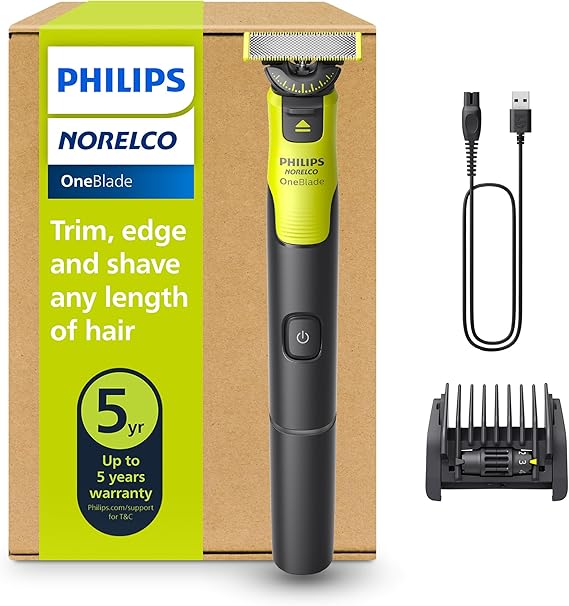מכונת גילוח וטרימר לפנים ולגוף Philips Norelco OneBlade 360 עם חיבור לסמארטפון – דגם QP4530/90