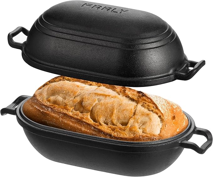 תבנית לחם מברזל יצוק עם מכסה Cast Iron Loaf Pan with Lid 🍞🔥
