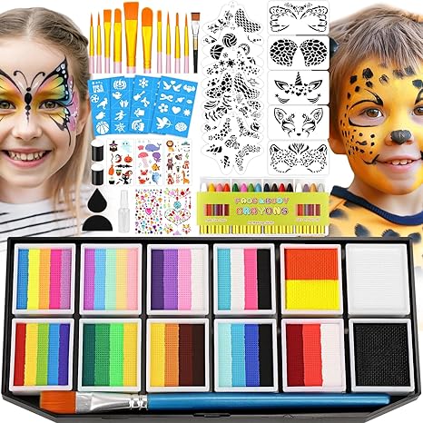 ערכת איפור פנים מקצועית לילדים ולמבוגרים Face Painting Kit Professional