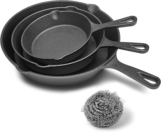 🍳 סט מחבתות ברזל יצוק איכותיות WANGYUANJI