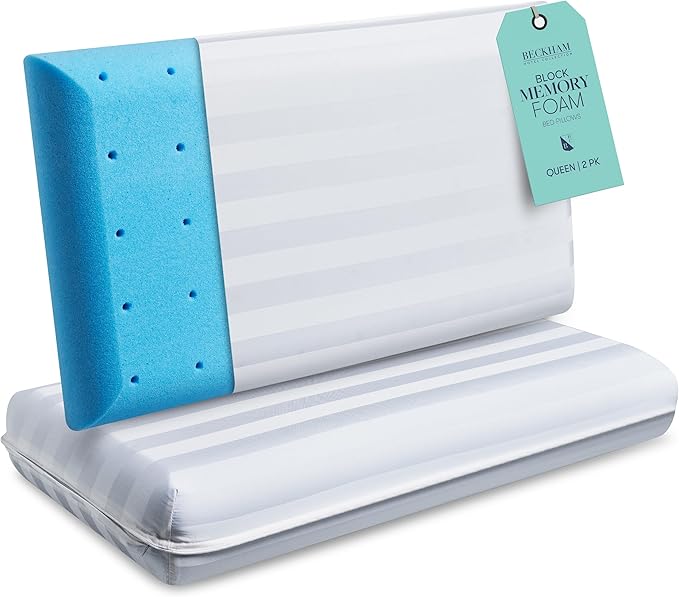 זוג כריות שינה ויסקו לגב ולצוואר Beckham Hotel Collection בגודל קווין (זוג) 🛏️✨