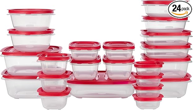 סט 22 קופסאות לאחסון מזון בגדלים שונים Rubbermaid EasyStore Containers
