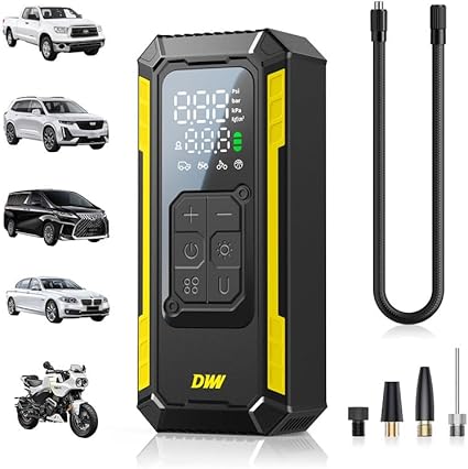קומפרסור נטען לרכב DWW Tire Inflator Portable Air Compressor DW17