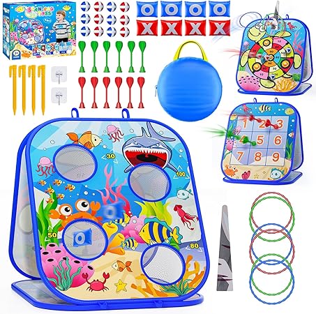 ערכת משחק קליעה 5 ב-1 לילדים דגם Bean Bag Toss Game