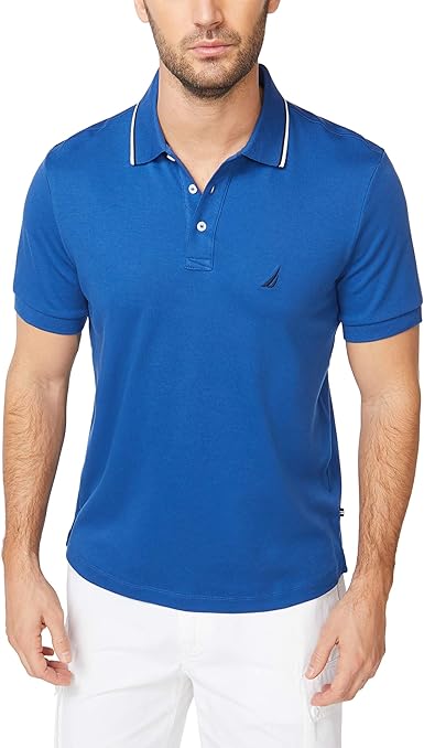 חולצת פולו לגברים Nautica דגם Classic Fit Short Sleeve Dual Tipped Collar