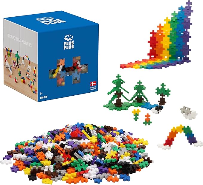 פלוס פלוס ערכת בניה 600 חלקים Plus Plus Open Play Set 600 Piece Basic Color Mix