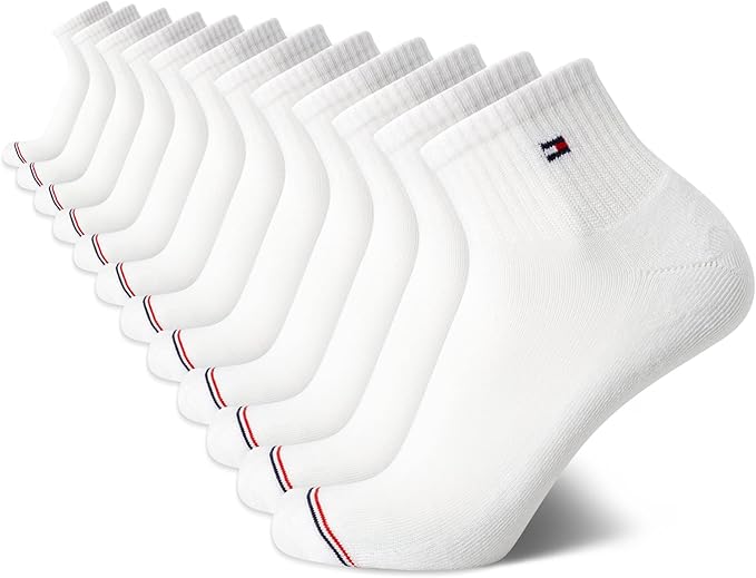 מארז 12 זוגות גרבי גברים Tommy Hilfiger Quarter Cut Cushion