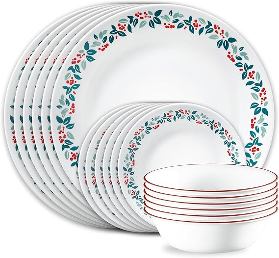 סט כלי אוכל דגם Corelle Vitrelle Christmas 18 חלקים