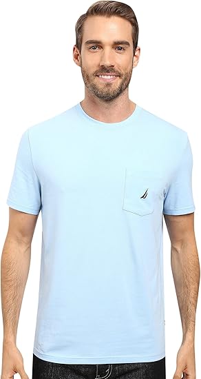 👕 חולצת טישרט קלאסית עם כיס לגבר Nautica Classic Fit