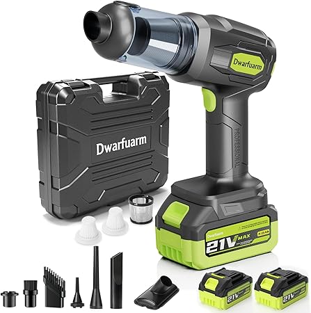 שואב אבק נייד אלחוטי Dwarfuarm X8pro עוצמתי במיוחד 36000PA  כולל 2 סוללות 3.0Ah