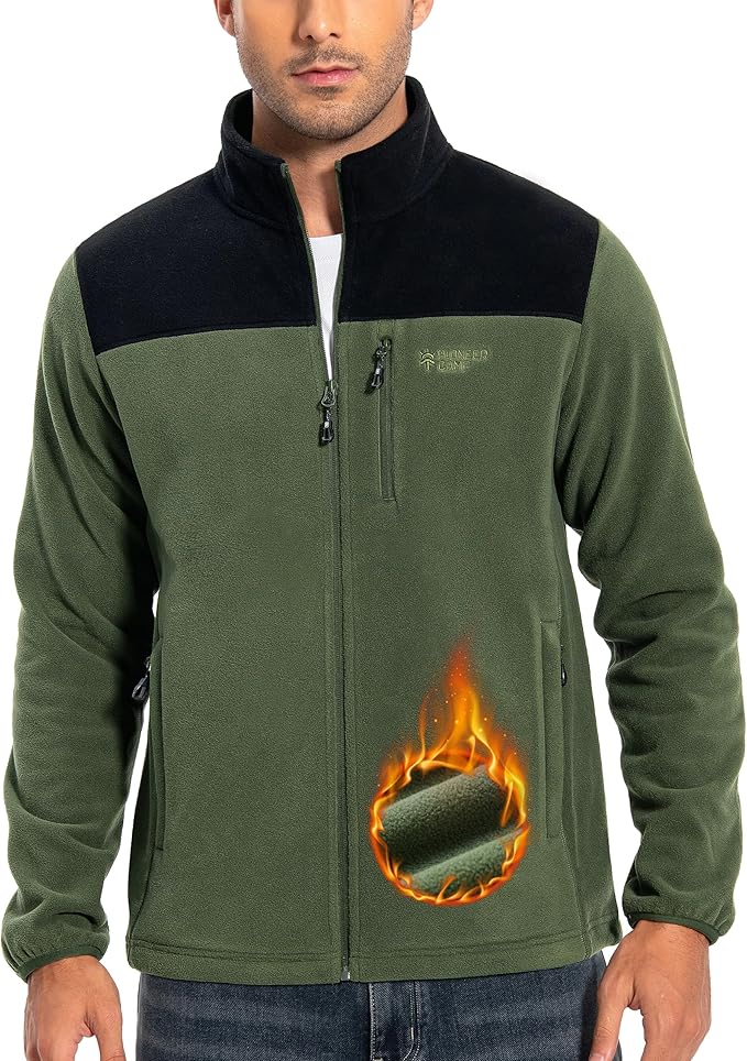 ג'קט פליז קל משקל לגברים Pioneer Camp Men's Lightweight Polar Fleece Jacket