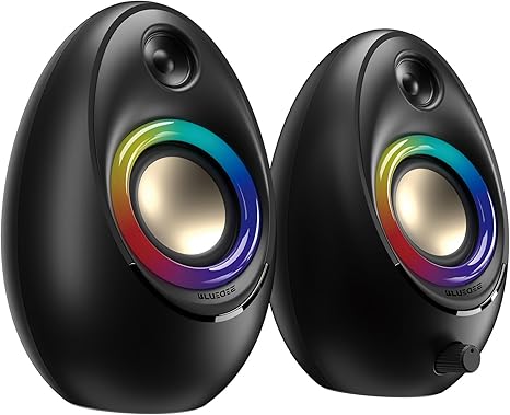 זוג רמקולים אלחוטיים מעוצבים למחשב Bluetooth 5.4 Bluedee Computer Speakers for Desktop