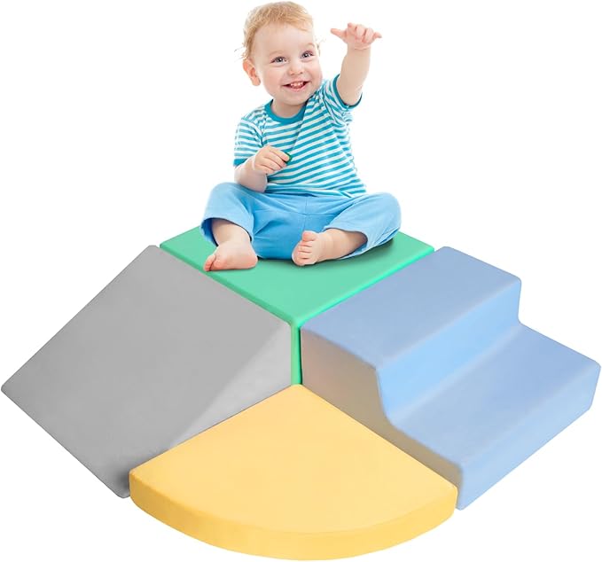 🧩 סט קוביות טיפוס וזחילה רכות לפעוטות – 4 חלקים