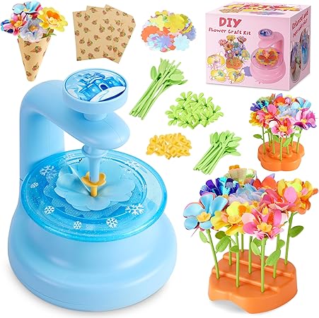 ערכת יצירה הכנת פרחים לילדים Hamdol   Frozen Blue DIY Flower Kit
