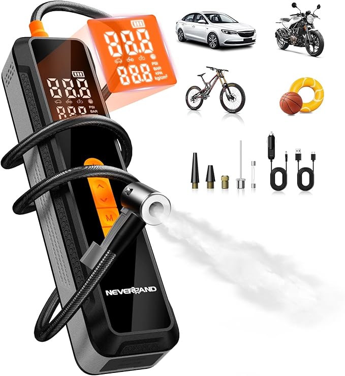 🚗 משאבת אוויר ניידת לרכב Neverland 20,000mAh 150PSI