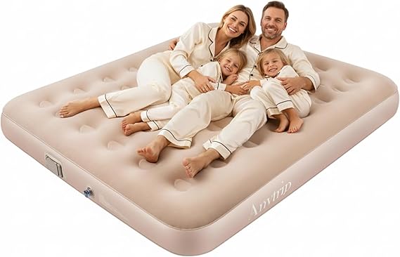 מזרן אוויר קווין (גדול ביותר) עם משאבה פנימית דגם Anytrip Queen Air Mattress
