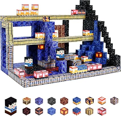 ערכת קוביות מגנט לילדים 100 חלקים עם רכבות ואלמנטים מיוחדים Aleath