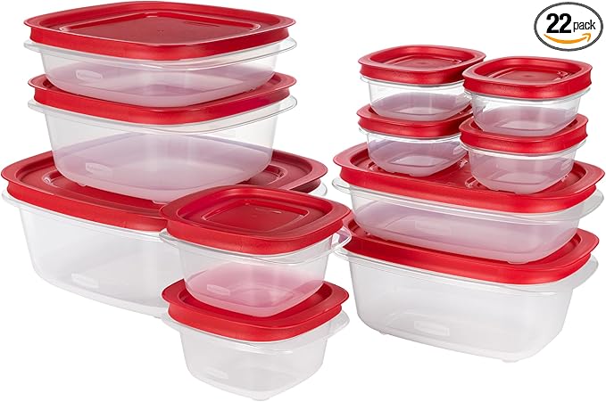 סט קופסאות אחסון מזון 22 חלקים Rubbermaid EasyStore