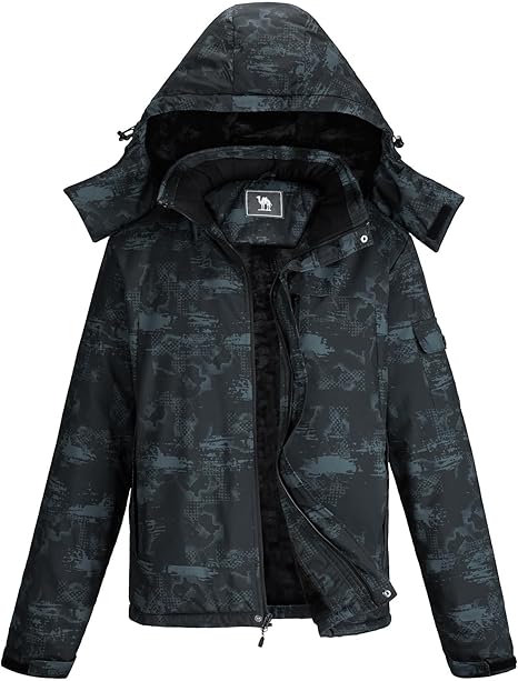 מעיל חורף לגברים עמיד למים עם בטנת פליז חמה -CAMEL CROWN ❄️