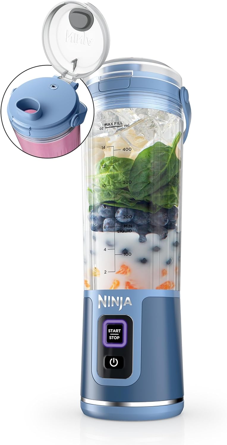 בלנדר נייד נינג'ה נטען USB-C צבע כחול Ninja Blast Portable Blender BC151PK
