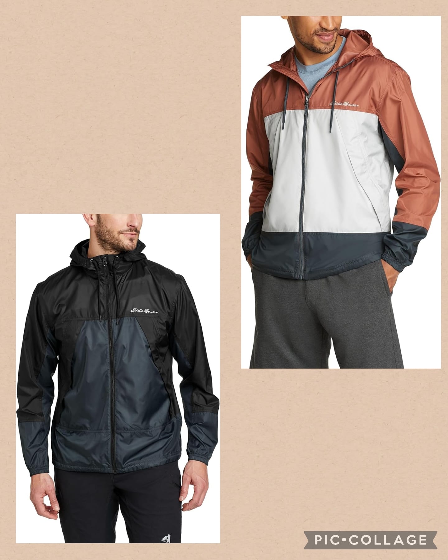 מעיל גשם לגברים Eddie Bauer Momentum UPF 50+ Hoodie