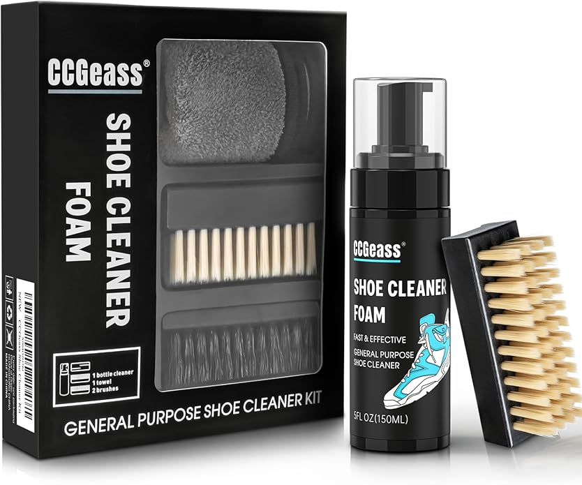ערכת ניקוי לנעליים CCGeass Shoe Cleaner Kit עם קצף, מברשות ומטלית👟✨