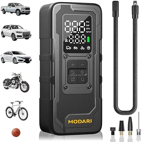 מדחס אוויר נייד לרכב MODARI AP001 Tire Inflator Portable Air Compressor 160 PSI