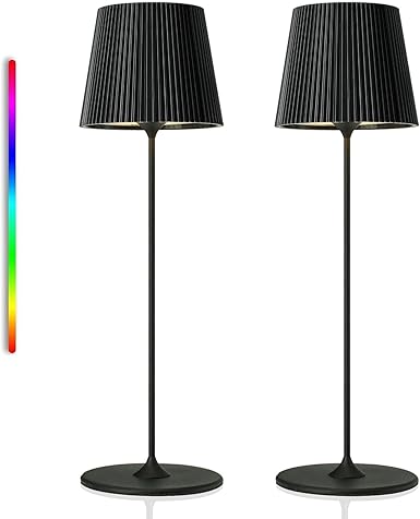 זוג מנורות לילה נטענות SOUDFK כולל שלט רחוק