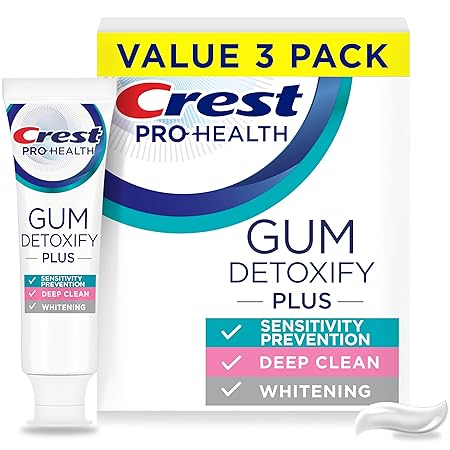 מארז 3 יחידות משחת שיניים אנטיבקטריאלית Crest Pro-Health Gum Detoxify Plus (127 גרם כל אחת) 🦷✨