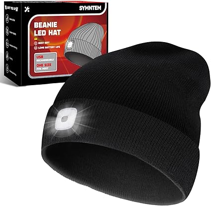 כובע חורף יוניסקס עם פנס לד נטען SYMNTEM