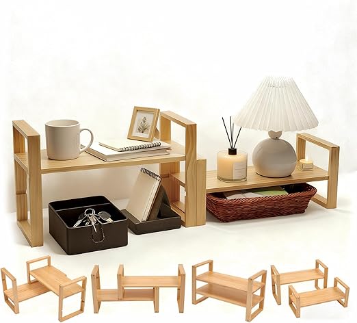 מדף שולחני מודולרי מעץ  Mcoalduo