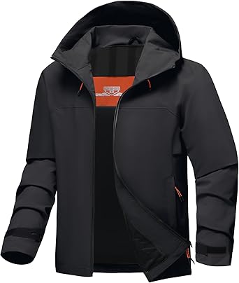 מעיל סופטשל לגברים עמיד למים עם כובע ופתחי אוורור 🌧️🏞️