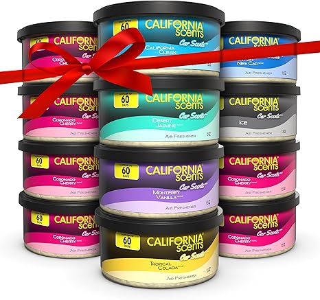 מארז 12 פחיות ריח במגוון ניחוחות California Scents